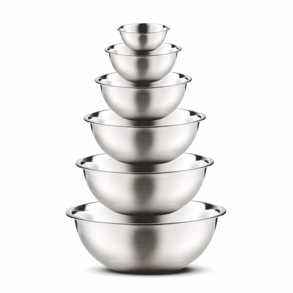 Set de bowl de acero (2 Pzas.) 2,8L Ø24,5cm / 7,6L Ø35cm 