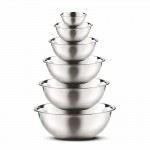 Set de bowl de acero (2 Pzas.) 0,70L Ø16cm / 3,8L Ø25,5cm