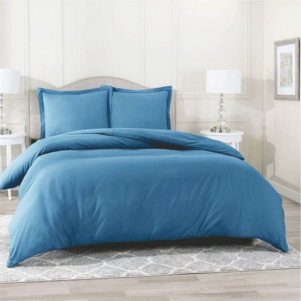 Cobertor de Duvet Azul Claro Ágata Queen -1600gr/m2 (Incluye dos fundas de almohadas)